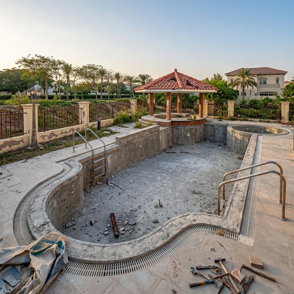 Pool before Pools R Us professional cleaning